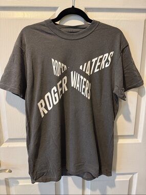 Roger Waters Graphic Band Tee - Charcoal with White Print